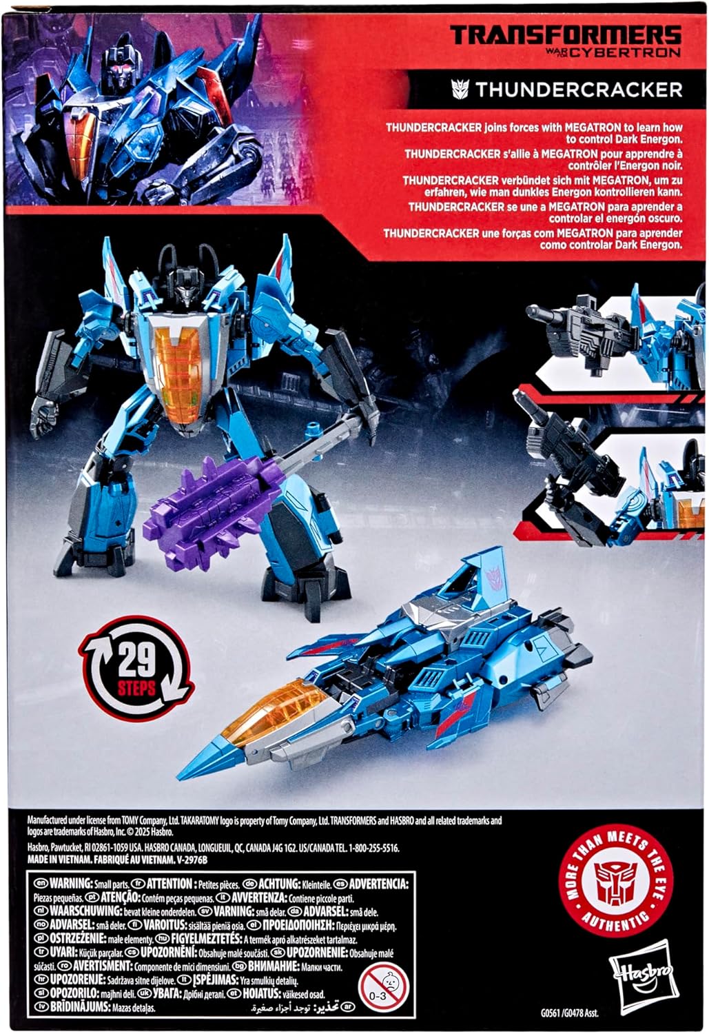 Figura de ação Transformers Studio Series Voyager Class War for Cybertron Thundercracker