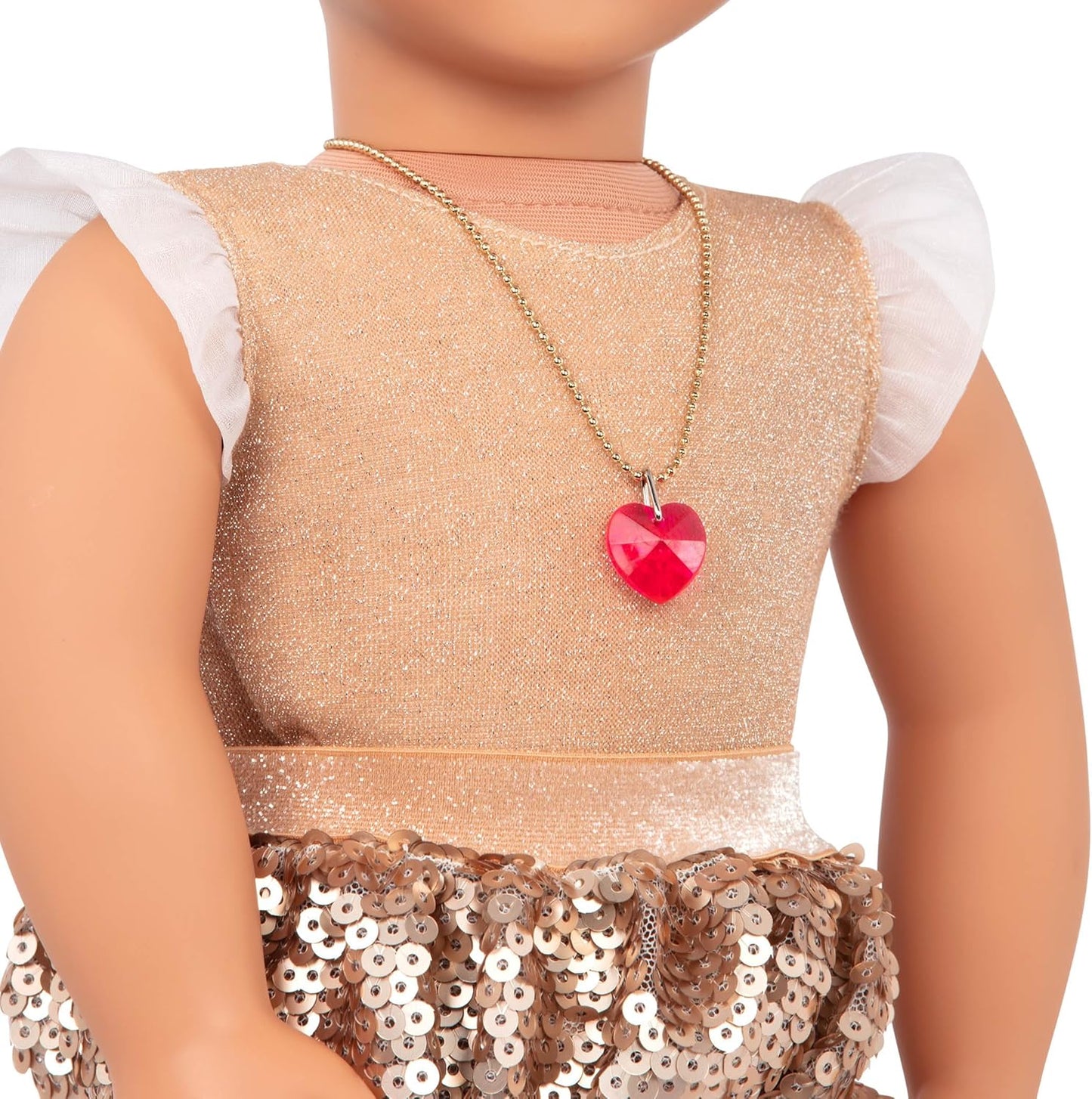 A Nossa Geração – 18 polegadas – Boneca de moda inicial com tema de amor – Amora – Cabelo castanho e olhos castanhos – 3 roupas e acessórios de estilo em caixa de presente – Brincadeira de faz de conta para maiores de 3 anos