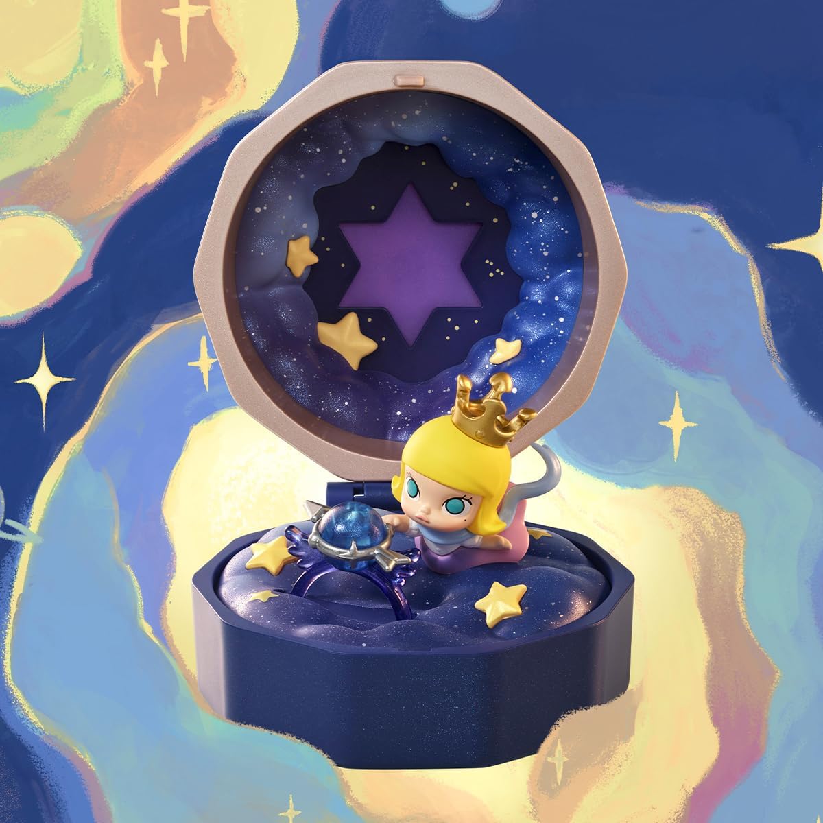 POP MART Caixa de Anel Romântico Série 4 Conjuntos de Cenas Conjunto Completo Articulado Personagem Design Premium Presentes para Mulheres Brinquedo Colecionável Favorito dos Fãs Figura de Ação de Brinquedo de Arte