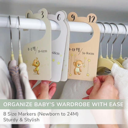 Conjunto de presentes para marcos de bebé Tiny Trees - Caixa de presentes e lembranças premium - Cartões de marcos, divisórias de armário, placa de boas-vindas e placa de sono - Presentes perfeitos para pais recém-nascidos