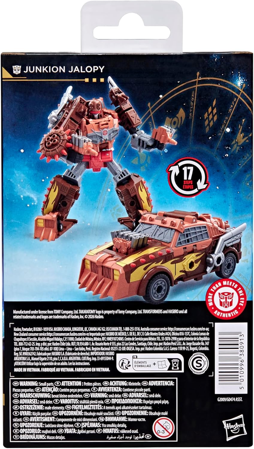 Figura de ação Transformers Age of Primes Deluxe Class Junkion Jalopy