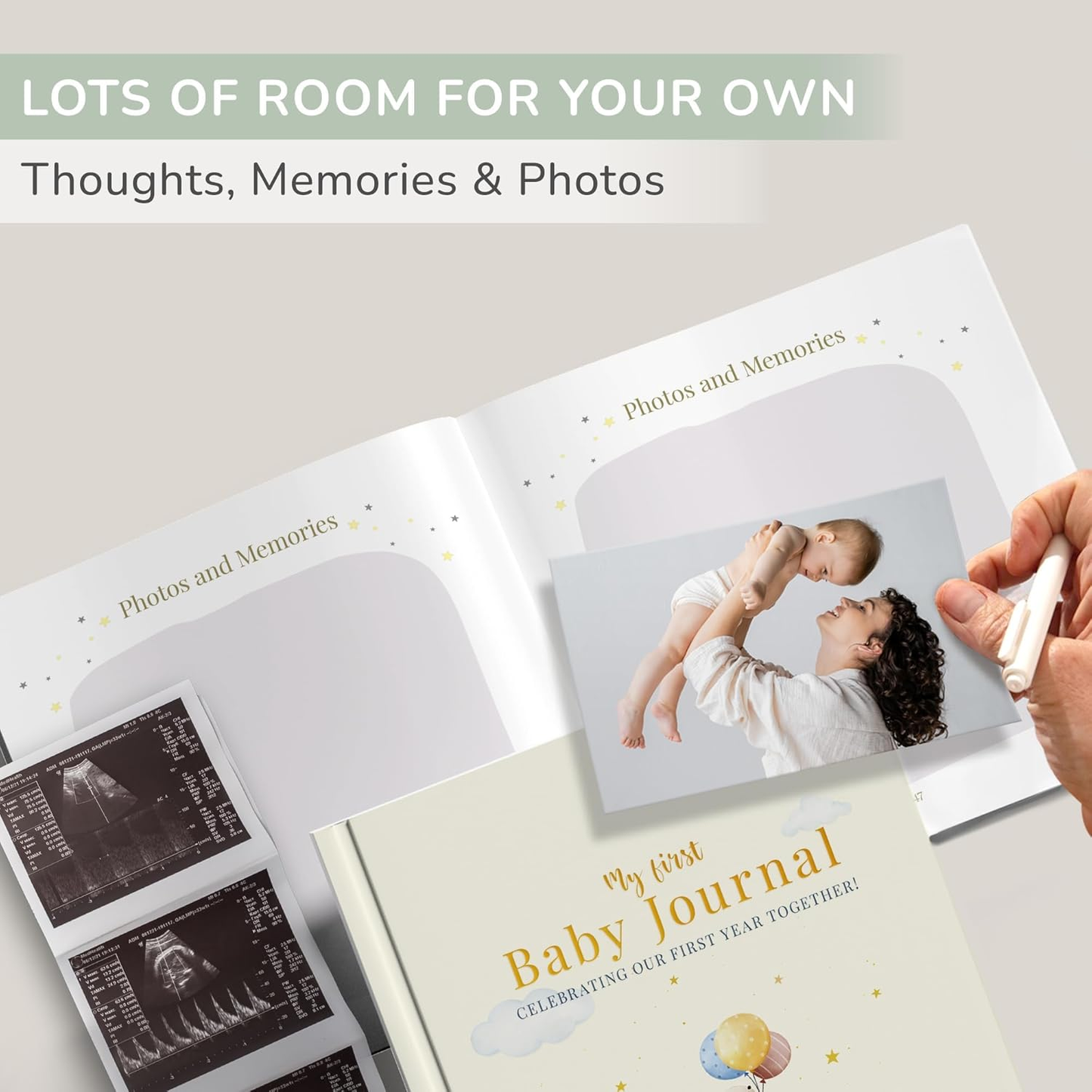 Livro de Memórias e Diário de Gravidez Tiny Trees® para Bebés – Presente de recordação para chás de bebé | Registar marcos, crescimento mensal e árvore genealógica - Diário para futuras mamãs, papás e pais