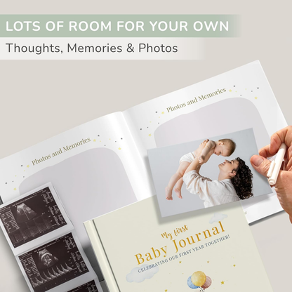 Livro de Memórias e Diário de Gravidez Tiny Trees® para Bebés – Presente de recordação para chás de bebé | Registar marcos, crescimento mensal e árvore genealógica - Diário para futuras mamãs, papás e pais