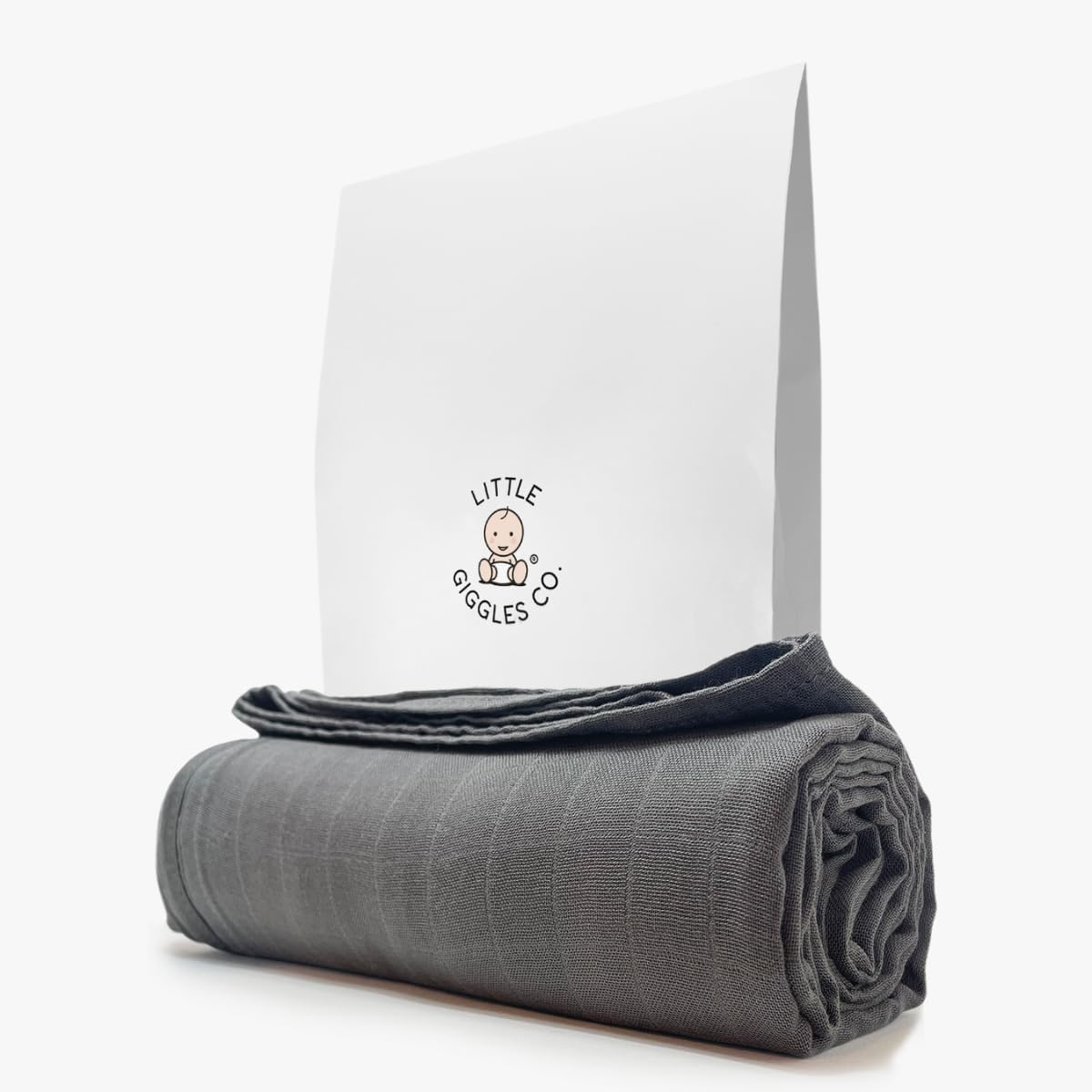 Little Giggles Co. Paninhos de musselina grandes para bebés, 60 x 60 cm - Pacote de musselinas para bebés, manta para fraldas dos 0 aos 3 meses, artigos essenciais para bebés recém-nascidos, mantas para recém-nascidos (morsa azul)