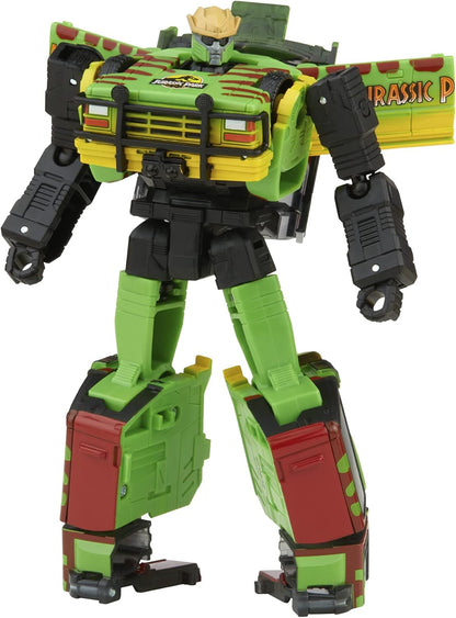 Transformers Generations Collaborative: Jurassic Park Mash-Up Tyrannocon Rex e Autobot JP93. Para maiores de 8 anos.