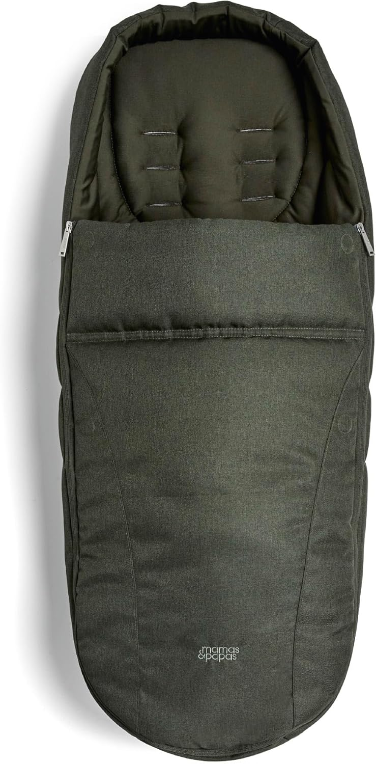 Mamas & Papas Ocarro Saco para pés para clima frio com forro de lã macia e aconchegante, resistente à água, multiposições, Café