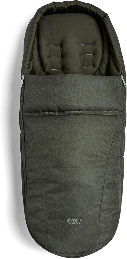 Mamas & Papas Ocarro Saco para pés para clima frio com forro de lã macia e aconchegante, resistente à água, multiposições, Café