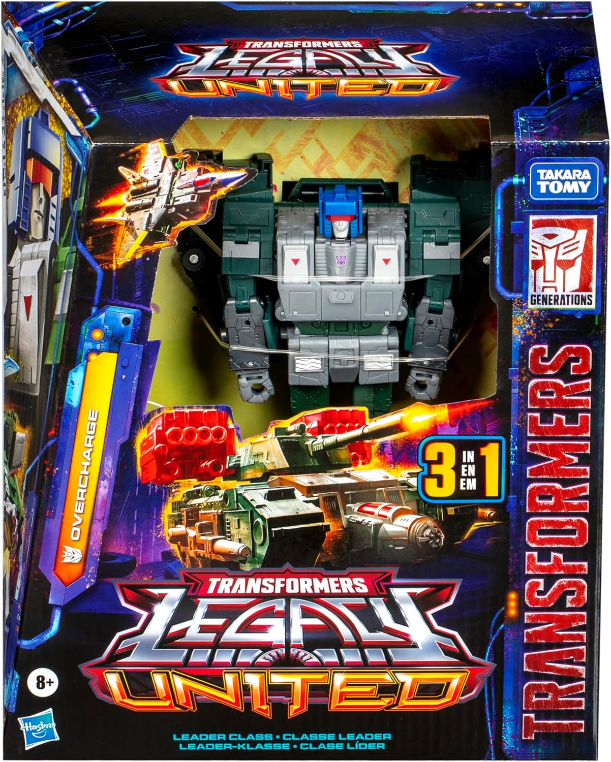 Figura de ação Transformers Legacy United Leader Class Overcharge