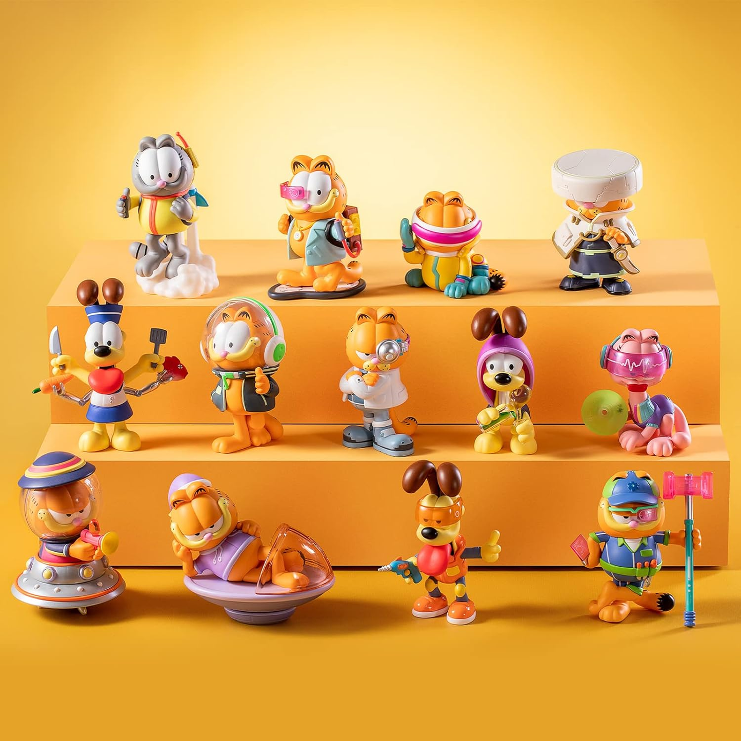 POP MART Garfield Future Fantasy Series 3 Caixas Exclusivas de Figuras de Acção Brinquedo Popular Colecionável de Arte Figura Bonita Presente Criativo, para Festa de Aniversário de Natal Feriado