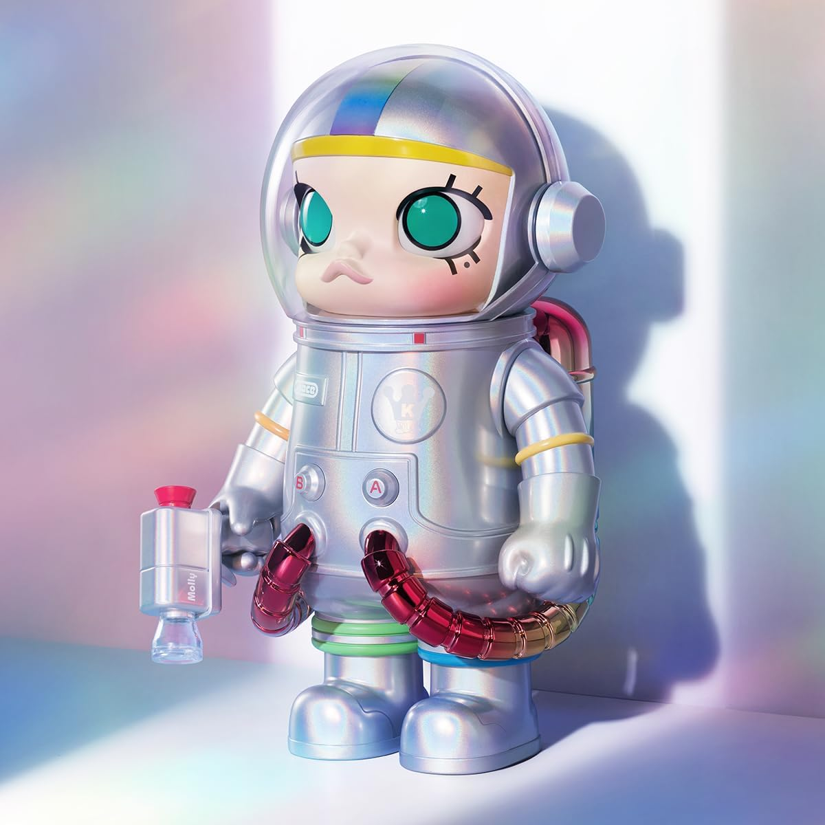 POP MART MEGA SPACE MOLLY 400% Rainbow 2.0 Personagem Articulada Design Premium Presente para Mulheres Brinquedo Colecionável Figura de Ação de Brinquedo de Arte