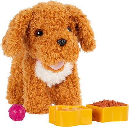 A Nossa Geração – Caniche de Peluche – Bolsa para Transporte de Animais de Estimação – Acessórios para Bonecas de 18 Polegadas – Peluches – Crianças a partir dos 3 Anos – Transportadora para Cães Hop in