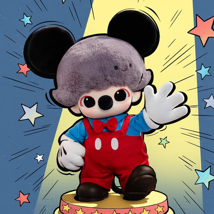 POP MART DIMOO WORLD X DISNEY Series-Mickey Bolsa de Peluche em Vinil 1 Caixa Personagem Articulado Design Premium Presentes Fã-Favorito Brinquedo Colecionável Figura de Acção de Brinquedo de Arte
