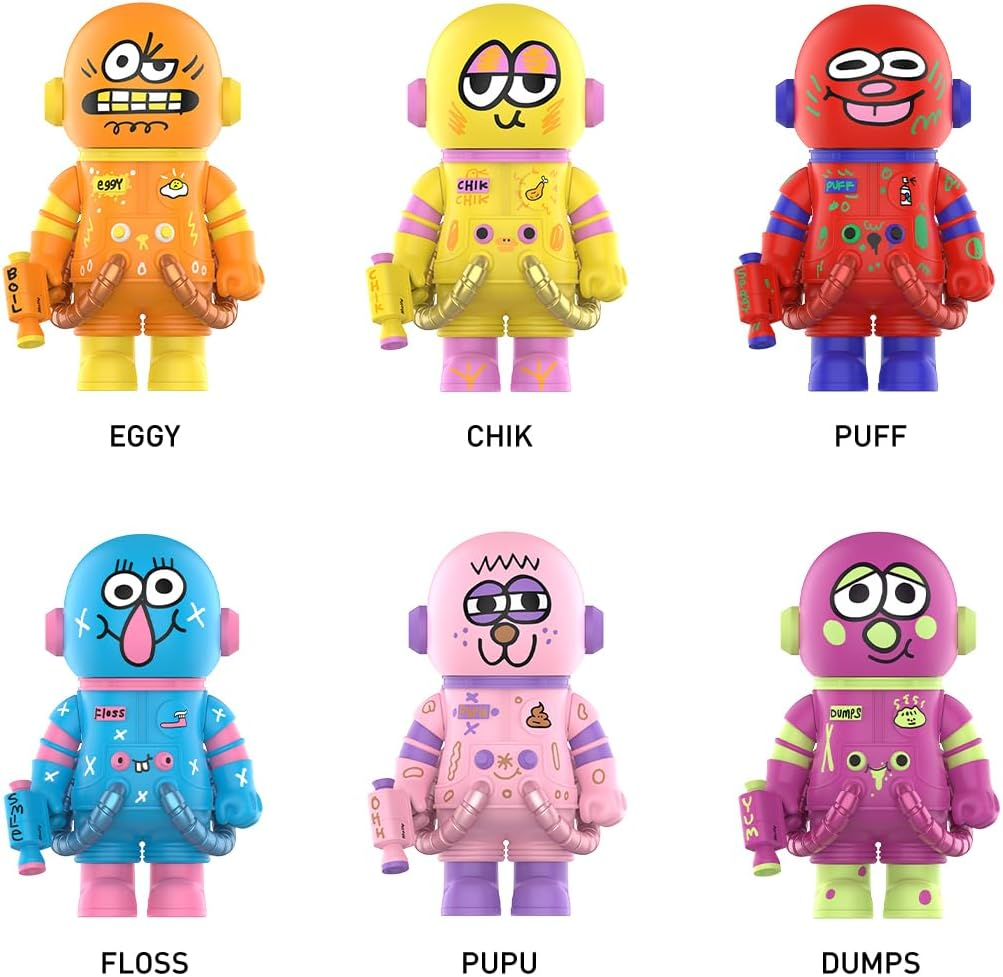 POP MART MEGA SPACE MOLLY 400% JON BURGERMAN SPACE CADETS Série Figura Articulada Personagem Design Premium Presentes para Mulheres Brinquedo Colecionável Favorito dos Fãs Figura de Ação 1PC