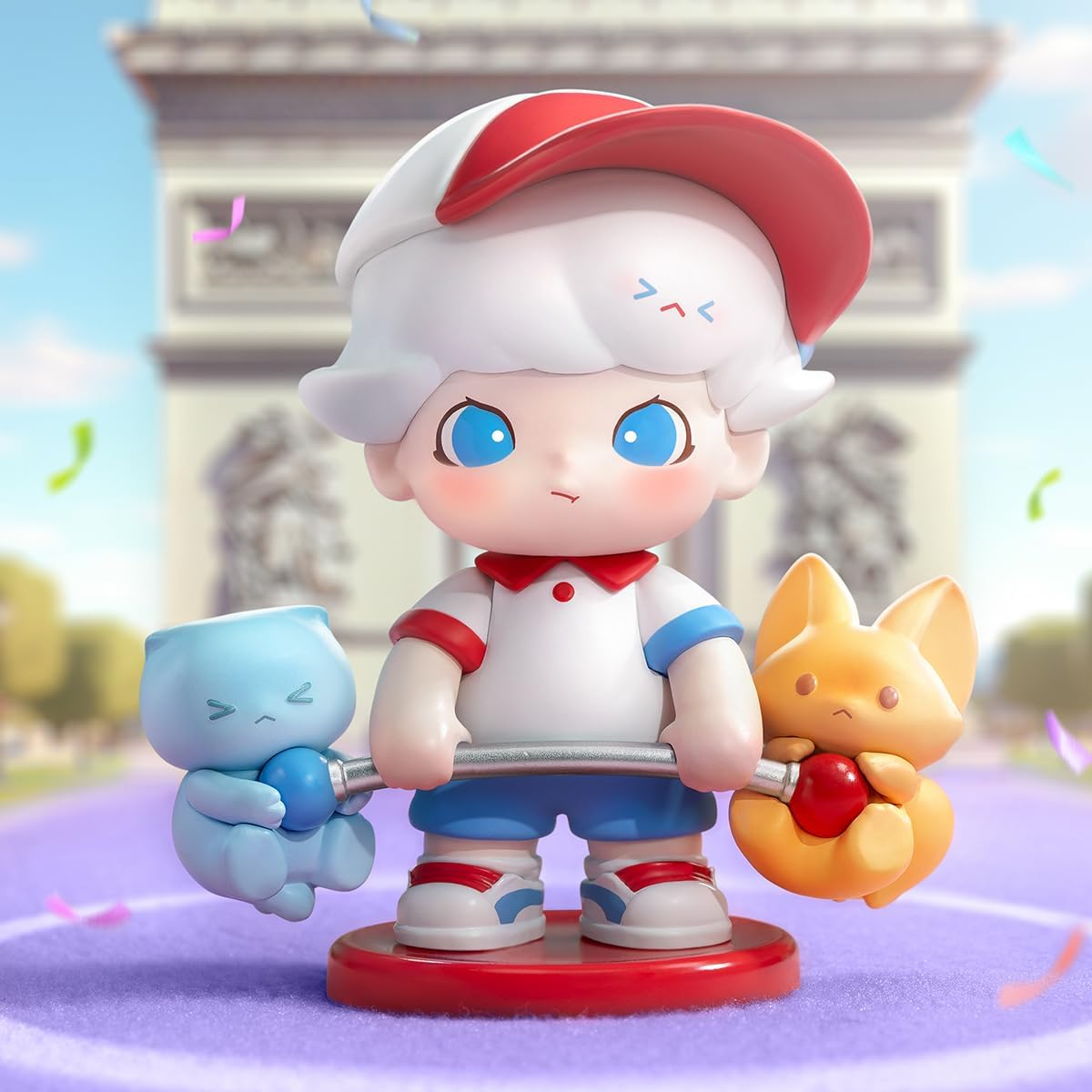 Figura de ação colecionável POP MART DIMOO I Can Make It, versão azul, série 1, caixa articulada, personagem, design premium, presente para fãs