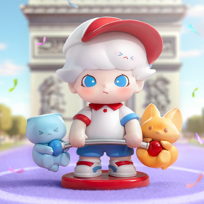 Figura de ação colecionável POP MART DIMOO I Can Make It, versão azul, série 1, caixa articulada, personagem, design premium, presente para fãs