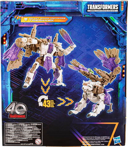 Figura de ação Tigerhawk da classe Leader da classe Beast Wars do universo Transformers Legacy United.