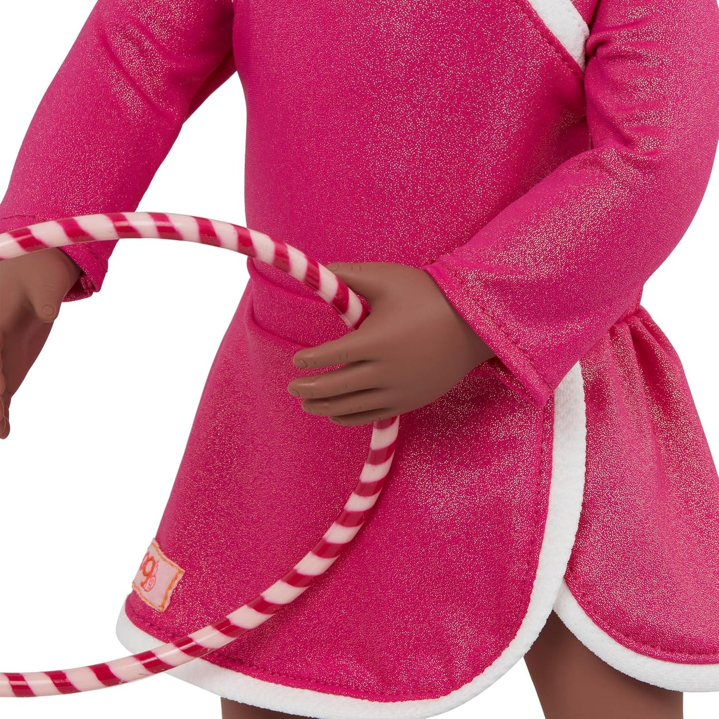 Fato de ginástica de luxo com varinha de fita para bonecas de 45 cm - Conjunto de 7 peças de roupa e acessórios para ginastas