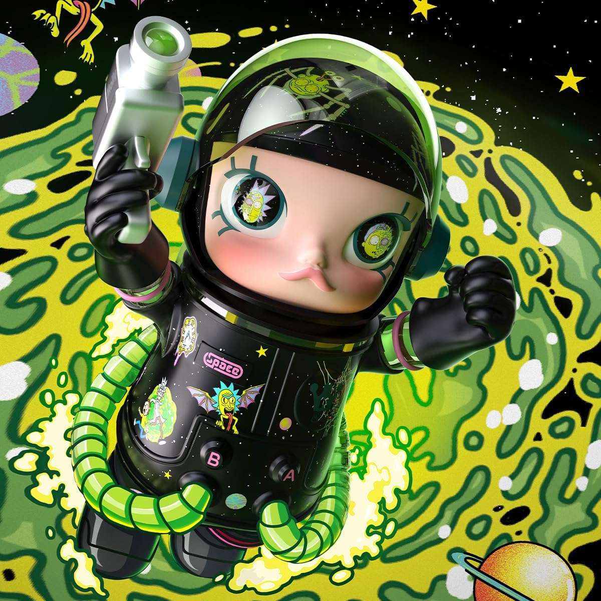 POP MART MEGA SPACE MOLLY 400% Figuras 1 Caixa Design Premium Presentes para Mulheres Fã-Favorito Colecionável Chic Art Toy Figura de Ação