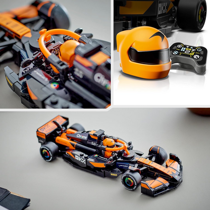 LEGO Speed Champions McLaren F1 Team MCL38 Race Car Toy com uma minifigura colecionável de piloto de Fórmula 1 - Kits de modelos para meninos e meninas de 10 anos ou fãs adultos de automobilismo 77251