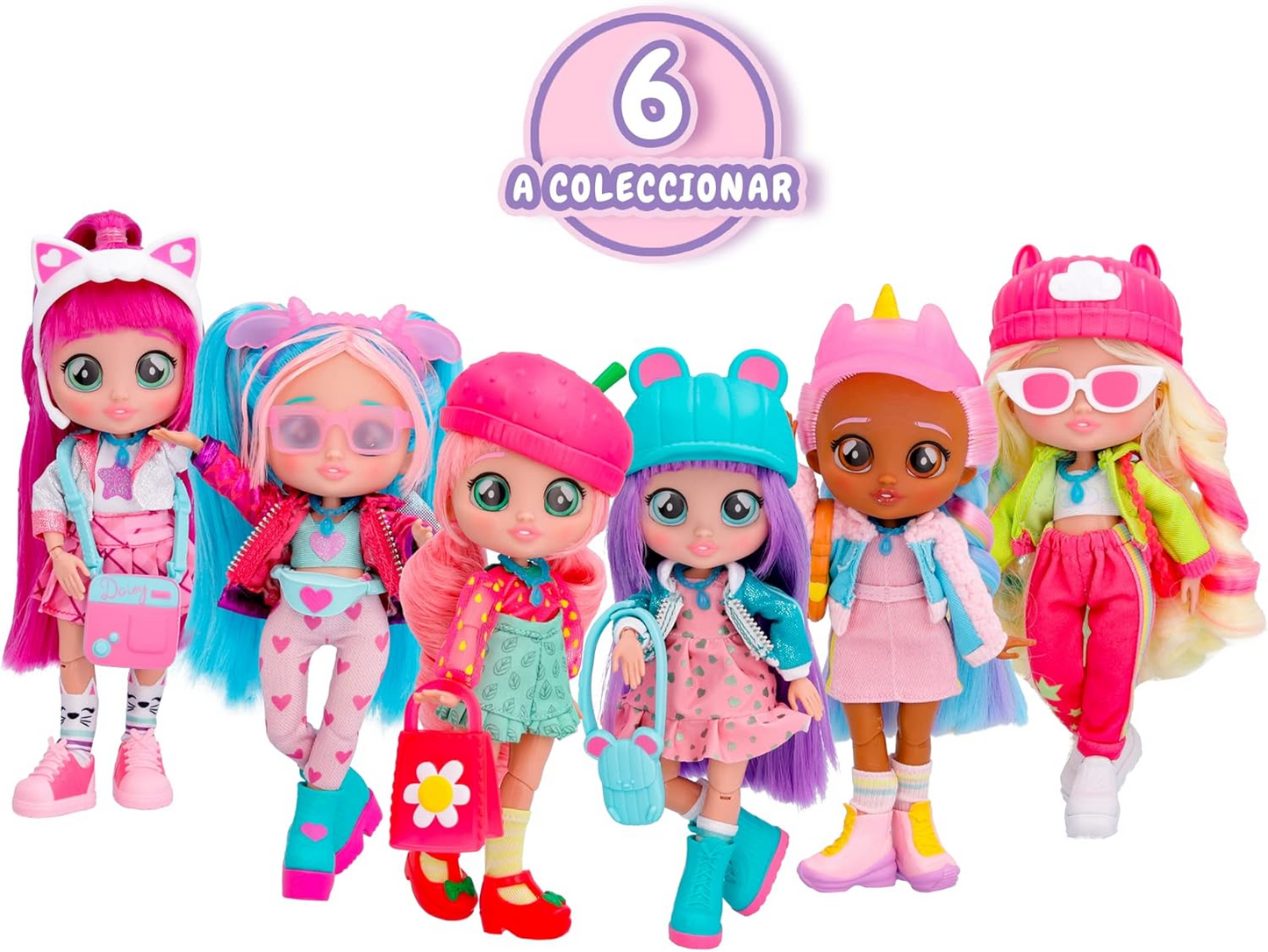 BFF by Cry Babies S2 Bruny Boneca colecionável de moda com cabelo comprido, roupas de tecido e 10 acessórios - Brinde de brinquedo para meninas e meninos +5 anos