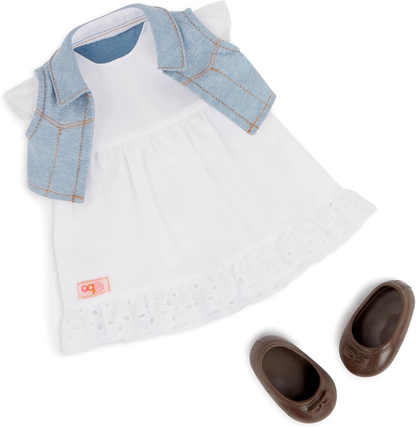 A Nossa Geração Perla From Hair to There Styling Doll - Boneca de Cabelo Crescente de 18 Polegadas com Trança Extensível, Boneca de Moda para Meninas, Cabelo Longo e Modelável, Inclui Guia de Estilo, Idades 3+