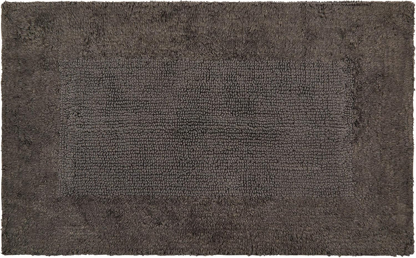 Tapete de banho Panda Bamboo 50 x 80 cm - Ultra absorvente, antiderrapante e lavável à máquina, experiência de spa, branco puro