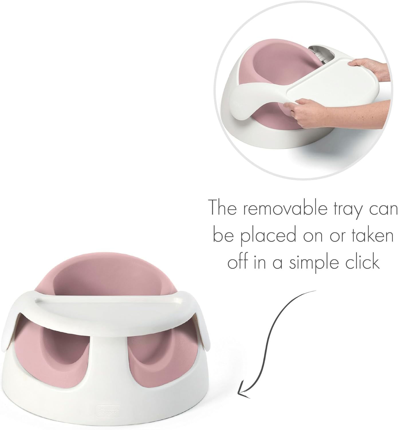 Assento confortável para bebé Mamas & Papas e tabuleiro de atividades com características ajustáveis, design de suporte, estável e fácil de limpar na cor Blossom (rosa), adequado de 3 a 12 meses aproximadamente
