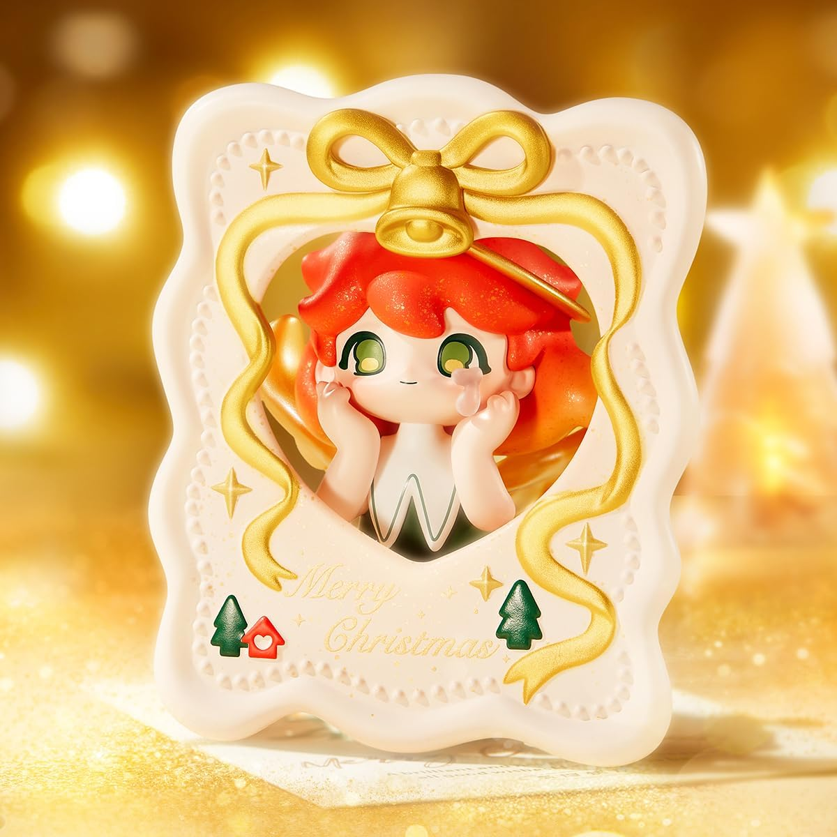 POP MART AZURA Bonecos da série Warm Christmas, 1 caixa, bonecos de ação exclusivos, brinquedo de arte colecionável popular, bonecos fofos, presente criativo para festa de aniversário de Natal