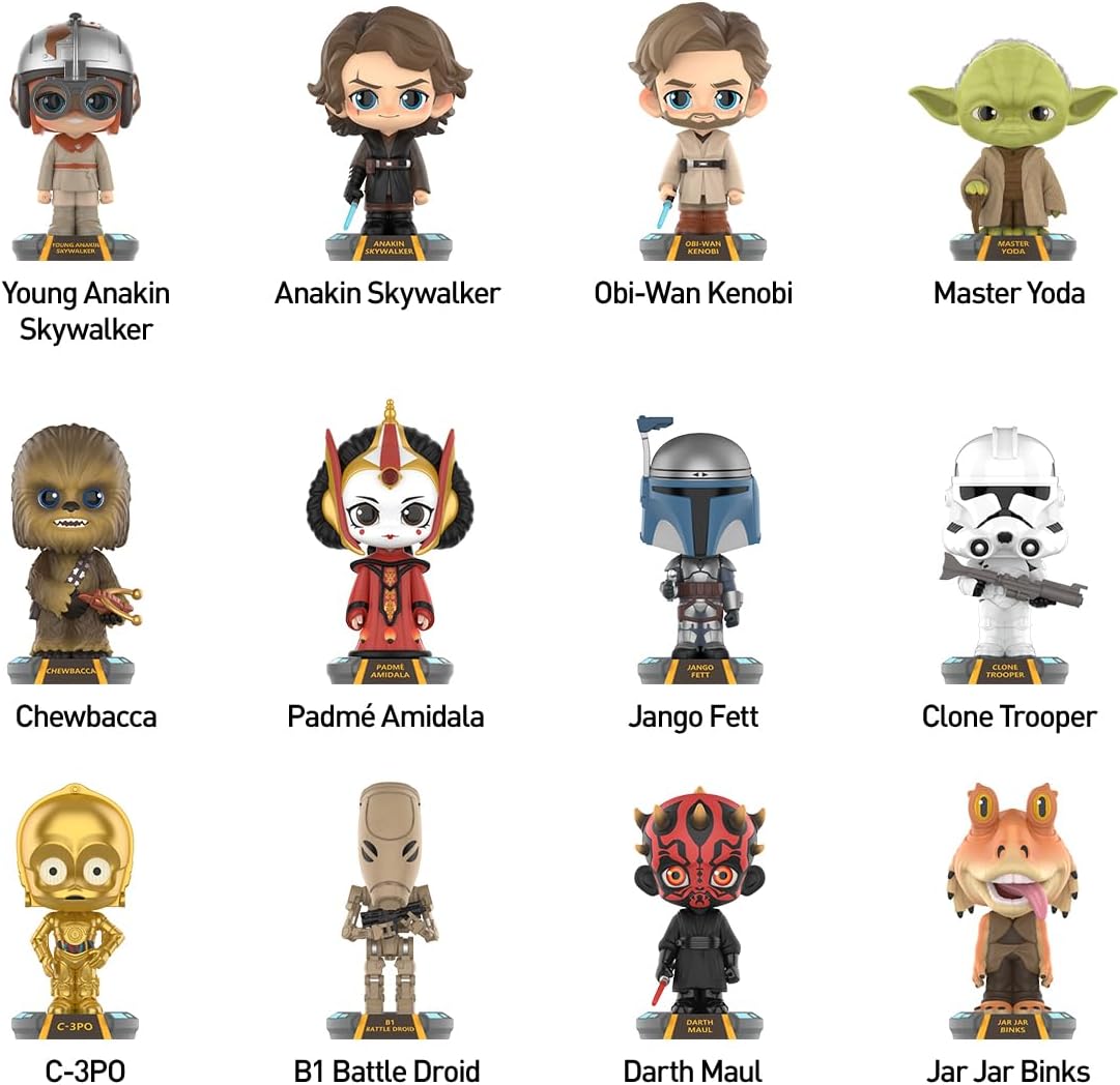POP MART Star Wars Bobblehead Series Bonecos Conjunto Completo Articulado Personagem Design Premium Presentes para Mulheres Brinquedo de Arte Colecionável Favorito dos Fãs