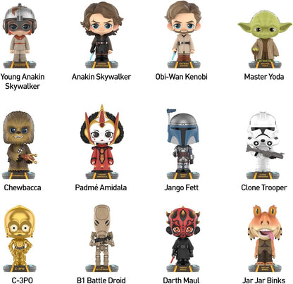 POP MART Star Wars Bobblehead Series Bonecos Conjunto Completo Articulado Personagem Design Premium Presentes para Mulheres Brinquedo de Arte Colecionável Favorito dos Fãs