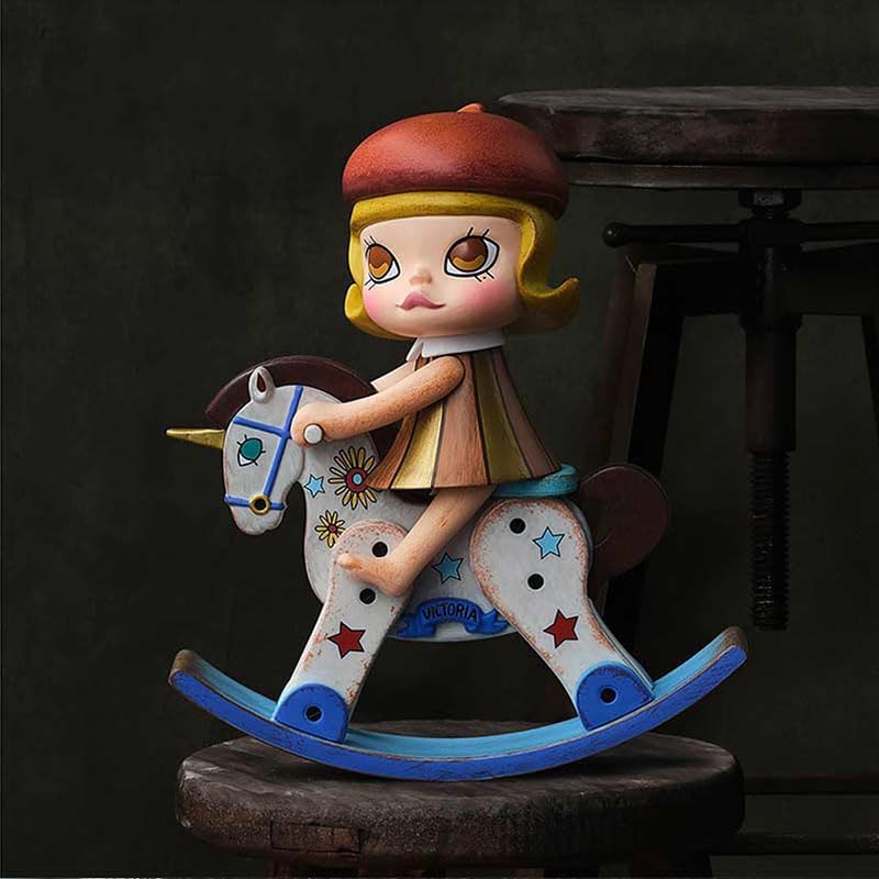 POP MART MOLLY Estátuas de Aniversário Figuras da Série Retro Clássica 3 Caixas 2,5 polegadas Personagem Articulado Design Premium presentes para mulheres Caixa surpresa favorita dos fãs Brinquedo colecionável Figura de ação de brinquedo de arte