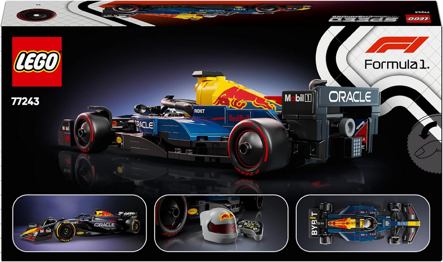 Passe o rato sobre a imagem para ampliar LEGO Speed Champions Oracle Red Bull Racing RB20 F1 Race Car Modelo com uma minifigura colecionável de piloto de Fórmula 1 - Conjunto de exposição para fãs adultos de automobilismo e corrida 77243