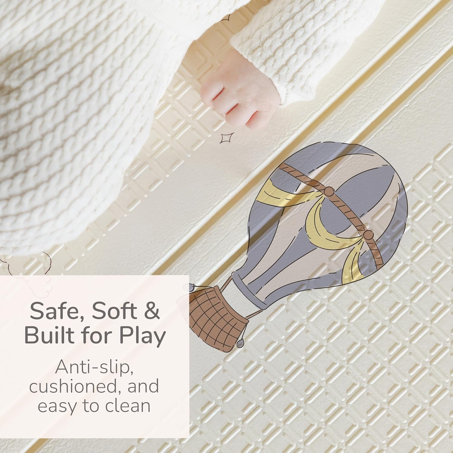 Tiny Trees® – Tapete de brincar para bebé  Dobrável, antiderrapante e acolchoado, ideal para gatinhar e a hora da barriga. Mede 150x200 cm, é resistente à água e manchas, oferecendo conforto e segurança para crianças brincarem no chão.