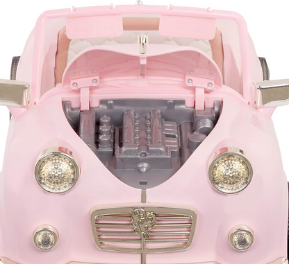 Our Generation Rosa no Banco do Condutor Retro Cruiser – Acessório para Carro de Brinquedo para Bonecas de 18 Polegadas – Carro de Brinquedo Descapotável
