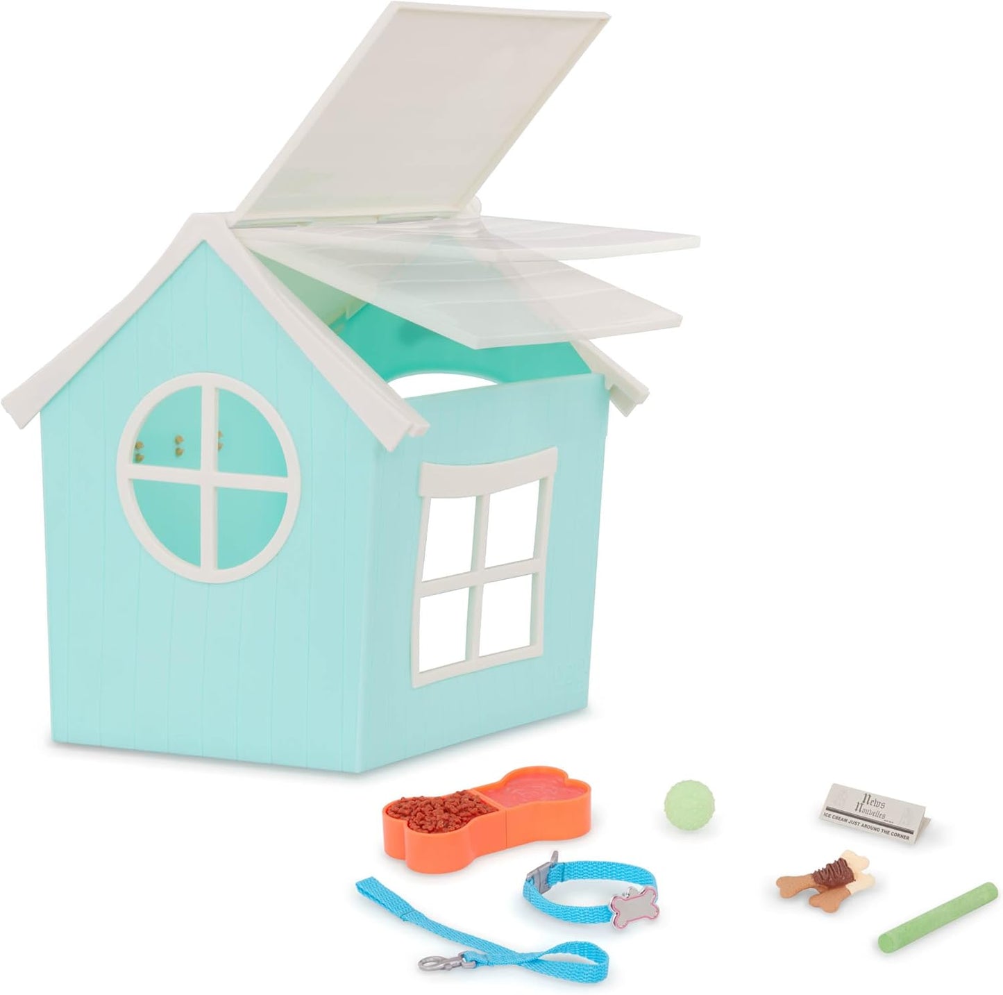 A Nossa Geração - Casota para Cães - Cachorro Peluche de 6 Polegadas - Acessórios para Bonecas de 18 Polegadas - Brincadeira de Faz de Conta - Crianças com 3 ou Mais Anos - Local para