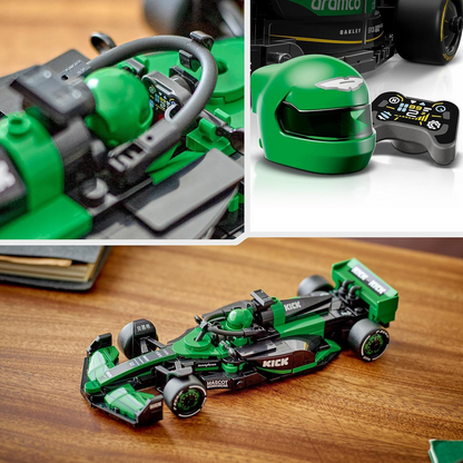 LEGO 77247 Speed Champions KICK Sauber F1 Team C44 Race Car Toy com uma minifigura colecionável de piloto de Fórmula 1 - Kits de modelos para meninos e meninas de 10 anos ou fãs adultos de automobilismo