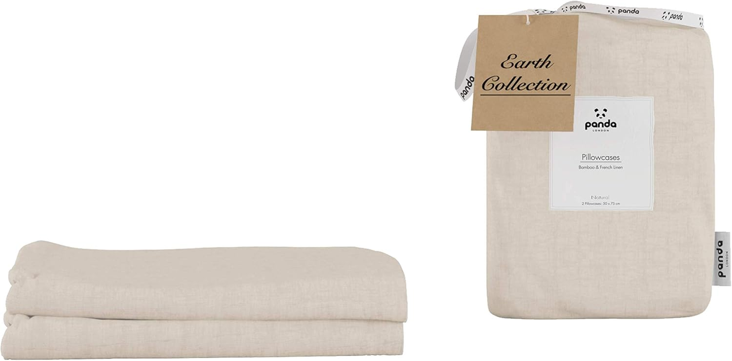 Panda - Fronhas de Bambu e Linho Francês (Branco Coco)