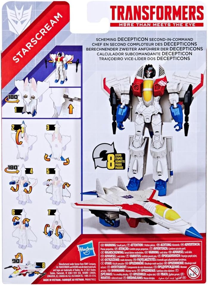Transformers Generations Toys Authentics Figura de Acção Starscream (7”), Vermelho