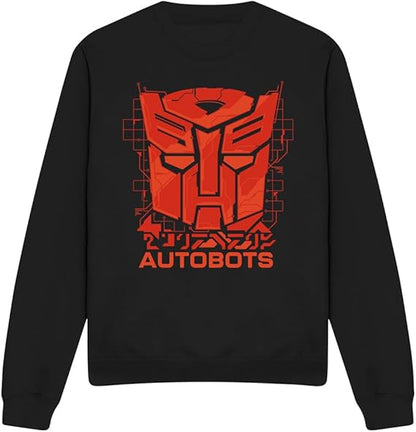 Sweatshirt unissexo Transformers Generations Autobot Tech Icon Logo, preta.