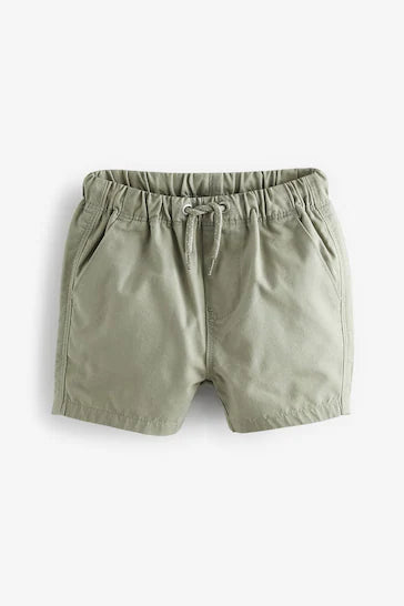 |Boy| Pacote Com 5 Shorts Pull-On Marinho/Bronzeado/Chambray/Sálvia/Pedra/Branco (3 Meses A 7 Anos)