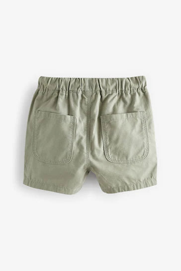 |Boy| Pacote Com 5 Shorts Pull-On Marinho/Bronzeado/Chambray/Sálvia/Pedra/Branco (3 Meses A 7 Anos)
