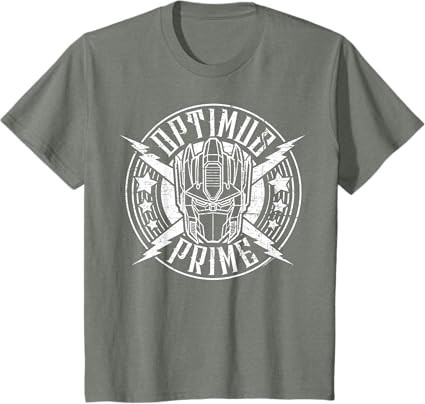 T-shirt Transformers Optimus Prime Vintage Rock Lightning Logo