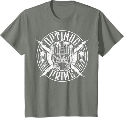T-shirt Transformers Optimus Prime Vintage Rock Lightning Logo