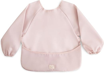 Mushie Babador para Desmame, Manga Longa | Babadores Impermeáveis com Mangas para Bebês e Crianças | Ajuste Regulável para 6 a 24 Meses