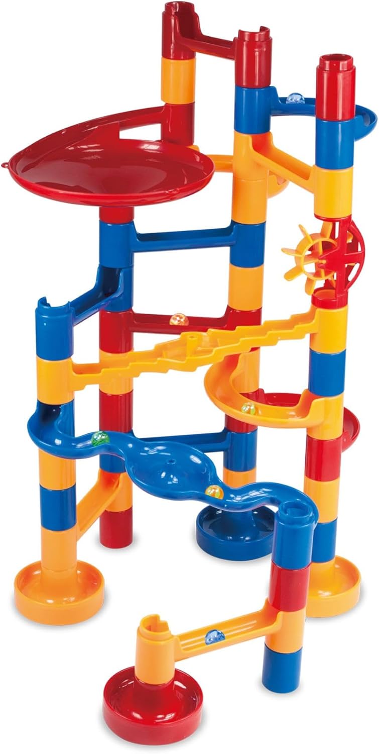 Galt Super Marble Run - Conjunto de construção infantil com 60 peças, brinquedos de construção divertidos para crianças - Brinquedos