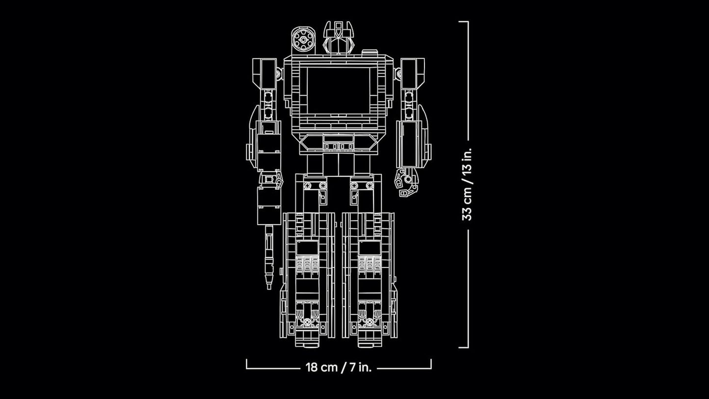 LEGO Icons Transformers: Conjunto Soundwave para Adultos - Kit de Modelo para Exibição com Figuras Conversíveis, incluindo Laserbeak e Ravage, além de um Bloco Sonoro - Presente Colecionável para Fãs - 10358