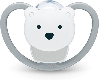 NUK Chupetas Perfect Match Air | 18-36 Meses | Chupetas Ortodônticas que Permitem a Circulação de Ar e Previnem Irritações pela Saliva | 95% de Aceitação pelos Bebês** | Gato e Urso | Embalagem com 2 Unidades