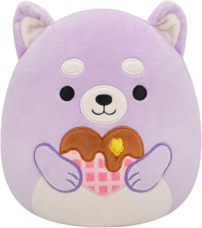 Squishmallows Pelúcia Original Hoyt, o Shiba Inu Lavanda, de 19 cm - Dia dos Namorados