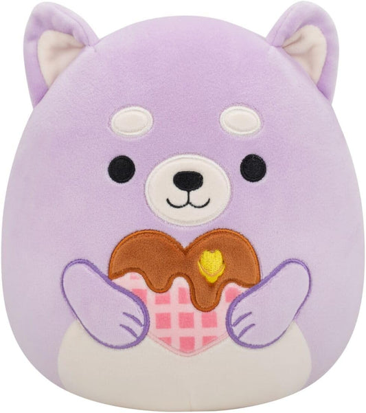 Squishmallows Pelúcia Original Hoyt, o Shiba Inu Lavanda, de 19 cm - Dia dos Namorados