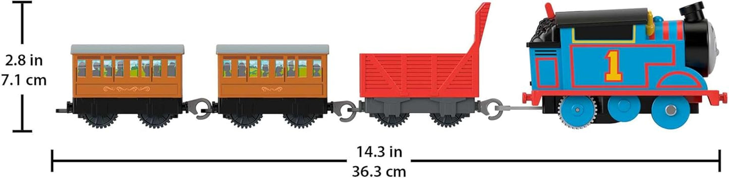 Conjunto de trem Fisher-Price Thomas & Friends 3 em 1 com Thomas motorizado para crianças em idade pré-escolar a partir de 3 anos, HGX64